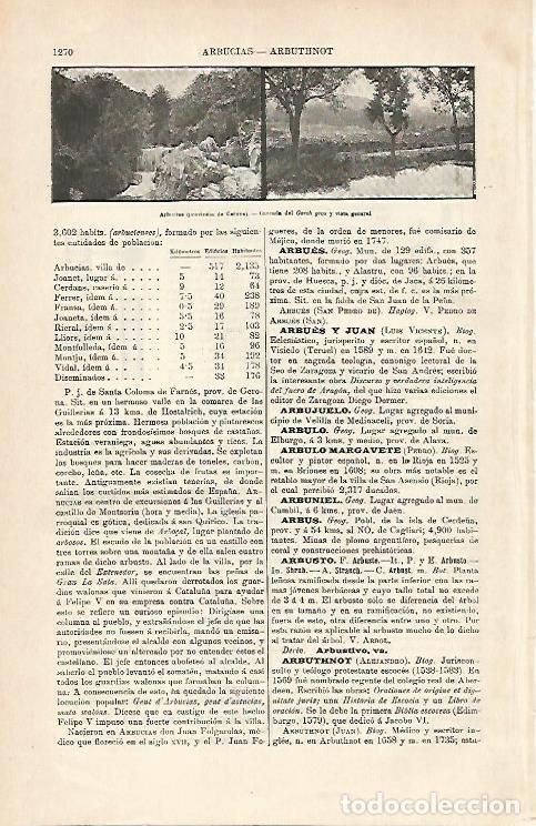 Postales: LAMINA ESPASA 7106: Vistas de Arbucies Girona - Varios