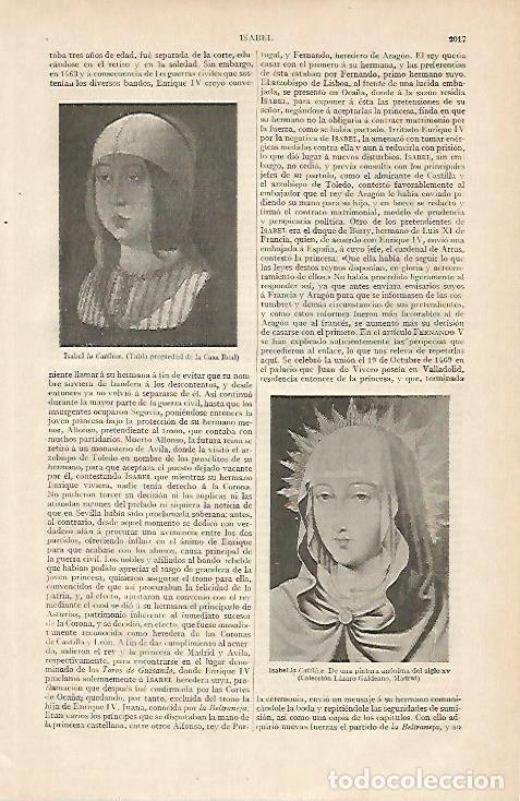 Cartoline: LAMINA ESPASA 7236: Isabel la Catolica - Varios