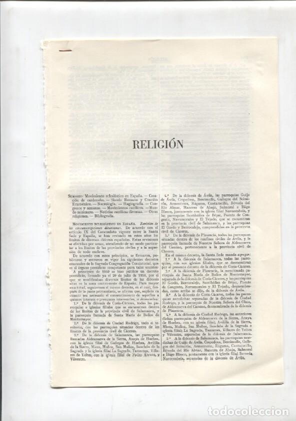 Postais: Espasa Calpe: Religion (13 paginas con fotos) -