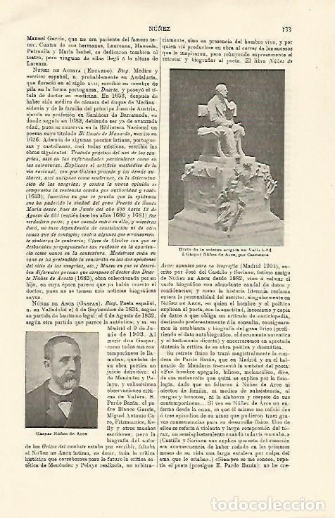 Postkarten: LAMINA ESPASA 21206: Estatua a Gaspar Nulez en Valladolid - Varios