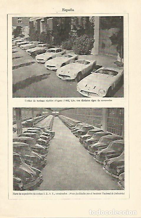 Postales: LAMINA ESPASA 22024: Pegaso Z-102 con diferentes carrocerias - Varios