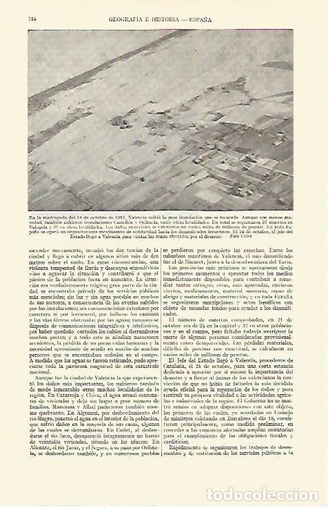 Cartes Postales: LAMINA ESPASA 21713: Inundaciones de 1957 en Valencia - Varios