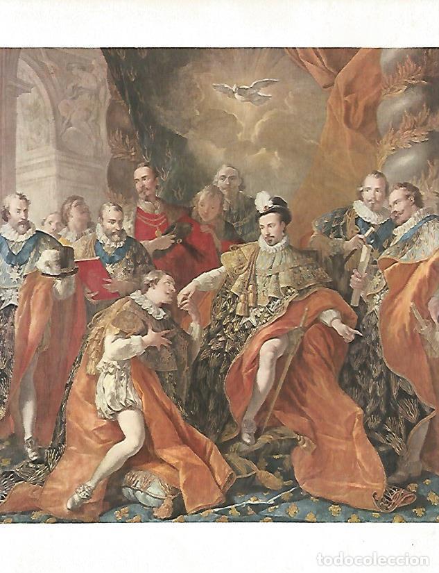 Cartoline: LAMINA 9802: Enrique III recibe al Duque de Nevers por Jean Baptiste Van Loo - Andre Maurois