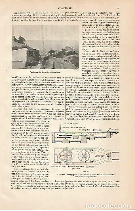 Postais: LAMINA ESPASA 24746: Funicular del Tibidabo en Barcelona - Varios