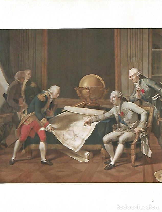 Postales: LAMINA 9825: Luis XVI dando ordenes a la Perouse por Monsiau - Andre Maurois