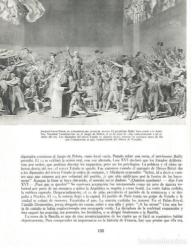 Postales: LAMINA 9830: El juramento del juego de pelota por Jacques-Louis David - Andre Maurois