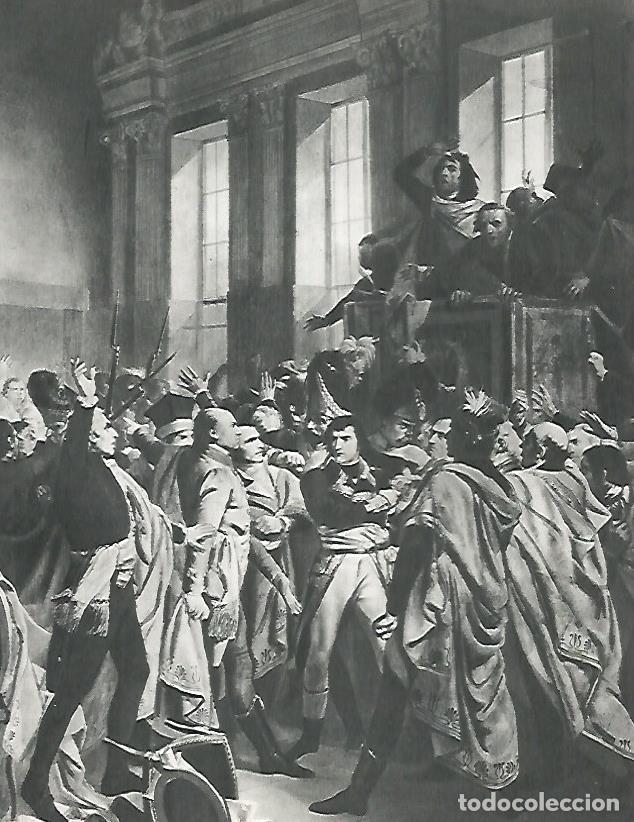 Cartes Postales: LAMINA 9841: Bonaparte en el Consejo de los Quinientos por F. Bouchot - Andre Maurois