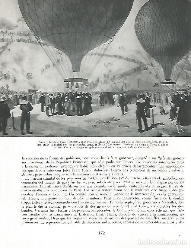 Cartoline: LAMINA 9872: Gambetta deja Paris en globo por Didier y Guiard - Andre Maurois