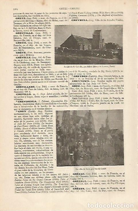 Postais: LAMINA ESPASA 11389: La iglesia de Greville por Millet - Varios
