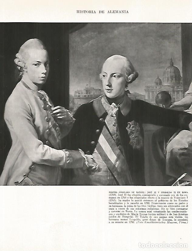 Cartoline: LAMINA 9954: Jose II y Leopoldo II en Roma por Batoni - Andre Maurois