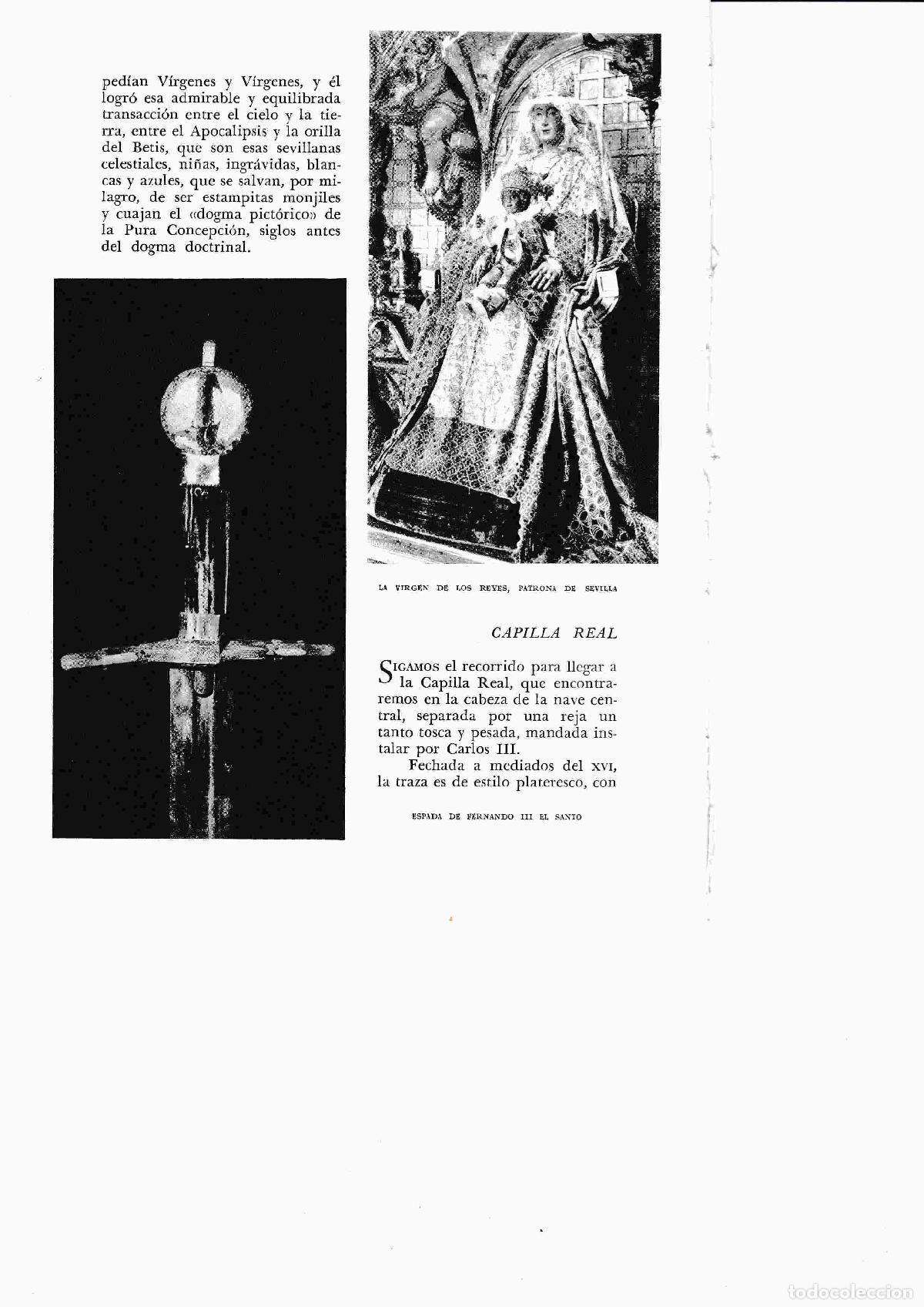 Postcards: LAMINA 6342: La virgen de los Reyes patrona de Sevilla Espada Fernando III el Santo - Jose M&ordf; Peman