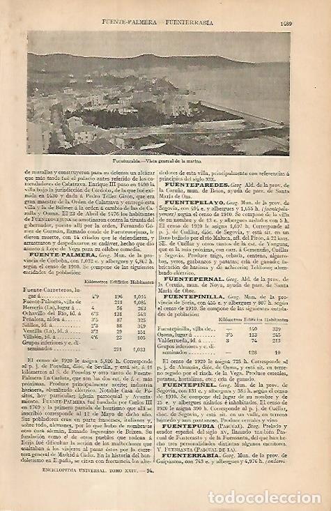 Postais: LAMINA ESPASA 3552: Vista general de Fuenterrabia Guipuzcoa - Varios Autores