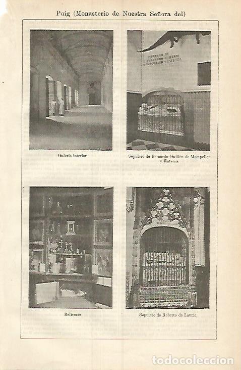 Postkarten: LAMINA ESPASA 3773: Vistas del Monasterio del Puig Lleida - Varios Autores