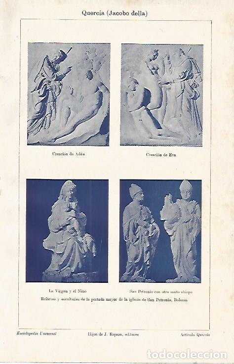 Cartoline: LAMINA ESPASA 3814: Relieves y esculturas de la Iglesia de San Petronio en Bolonia - Varios Autores