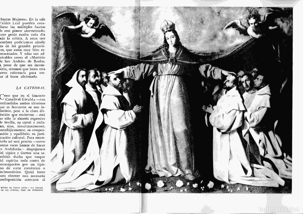 Cartoline: LAMINA 6334: La Virgen de las Cuevas de Zurbaran - Jose M&ordf; Peman