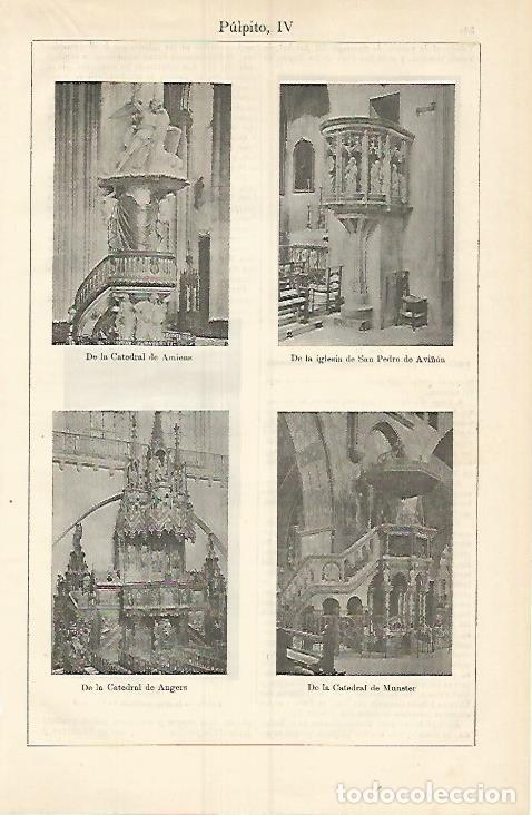 Postales: LAMINA ESPASA 3783: Pulpito de Amiens Avignon Monster y Angers - Varios Autores