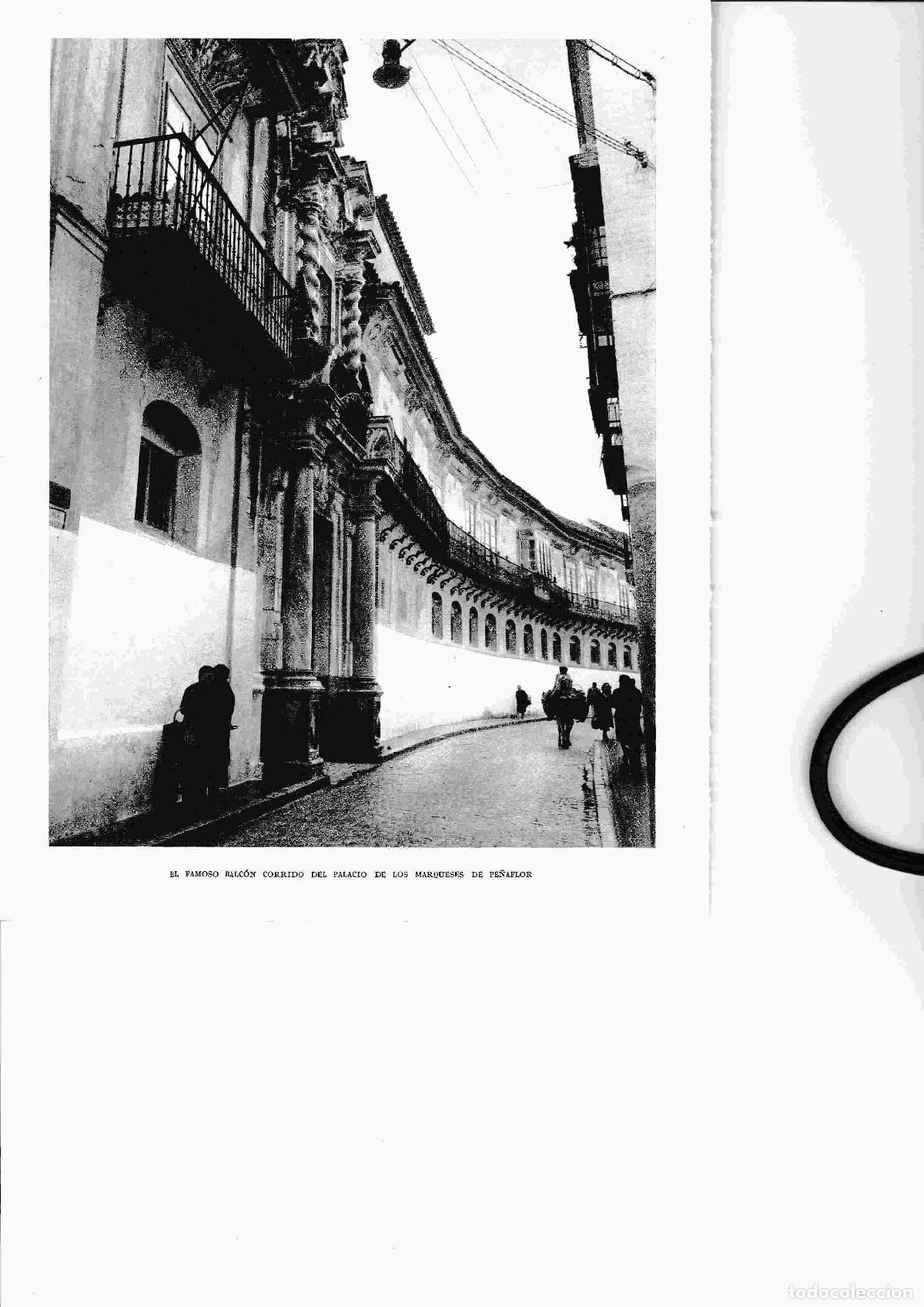 Cartoline: LAMINA 6377: Balcon corrido del Palacio de los Marqueses de Pe&ntilde;aflor - Jose M&ordf; Peman