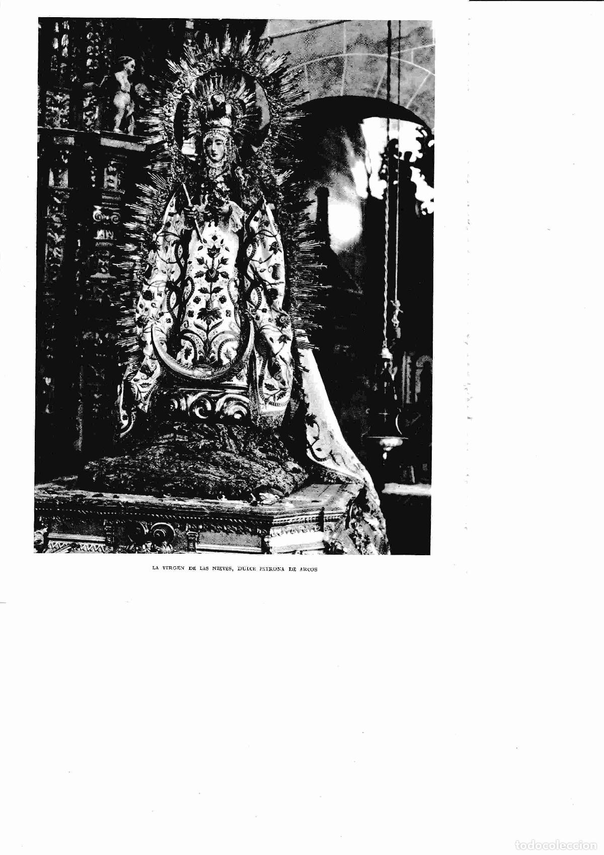 Postales: LAMINA 6435: La patrona de ArcosVirgen de las Nieves - Jose M&ordf; Peman