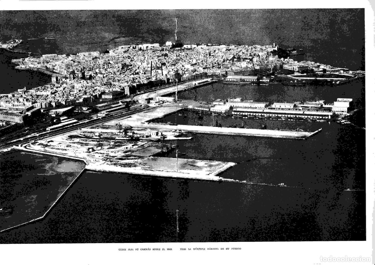 Cartoline: LAMINA 6442: Cadiz tras las darsenas del puerto - Jose M&ordf; Peman