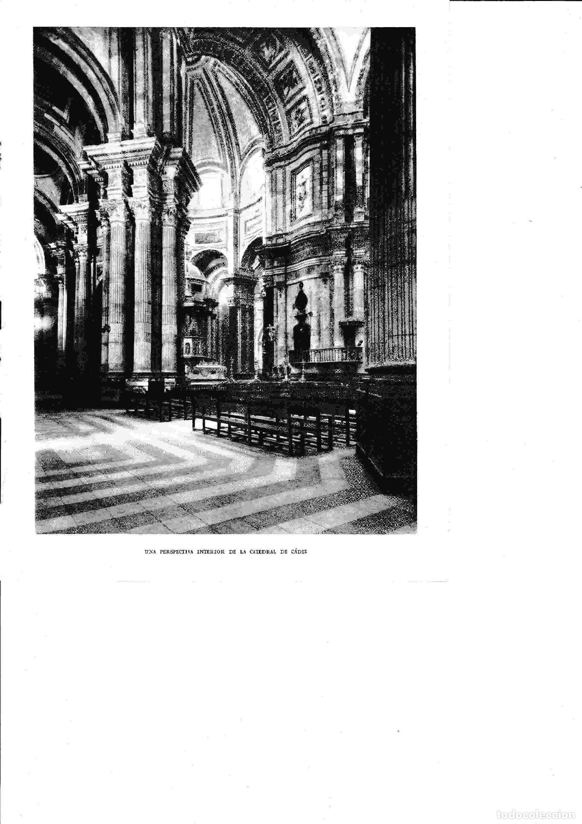 Postcards: LAMINA 6447: Interior de la catedral de Cadiz - Jose M&ordf; Peman