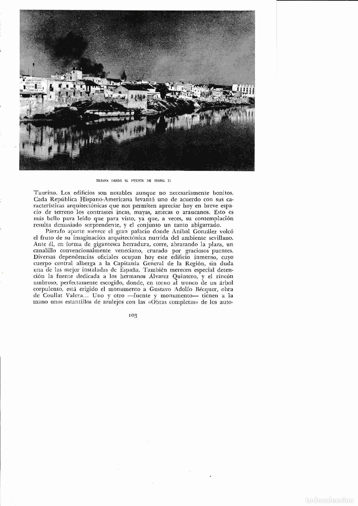 Cartoline: LAMINA 6362: Triana desde el puente de Isabel II - Jose M&ordf; Peman