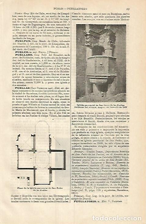 Postkarten: LAMINA ESPASA 3688: Iglesia de San Pere de les Puelles Barcelona - Varios Autores