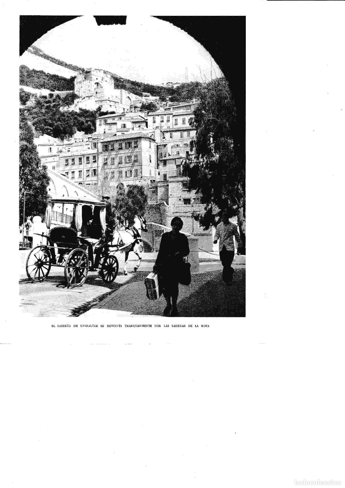 Postales: LAMINA 6457: Gibraltar el caserio sobre la roca - Jose M&ordf; Peman