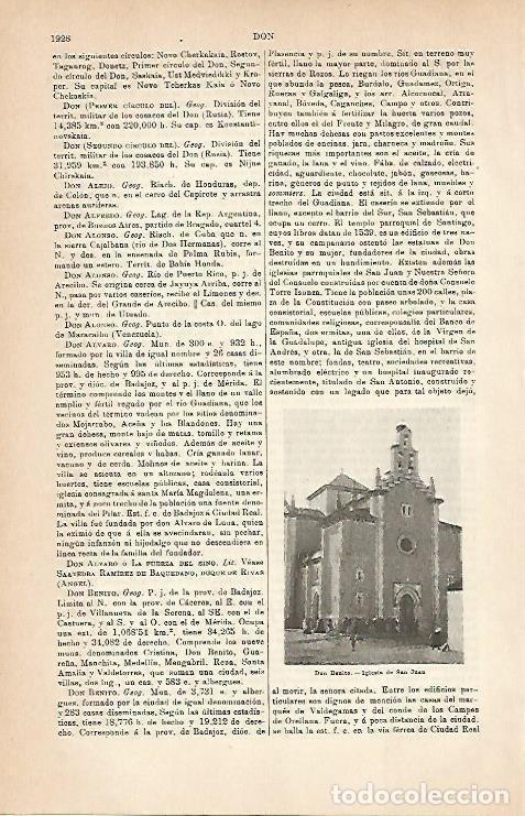 Postales: LAMINA ESPASA 3113: Iglesia de San Juan en Don Benito Badajoz - Varios Autores