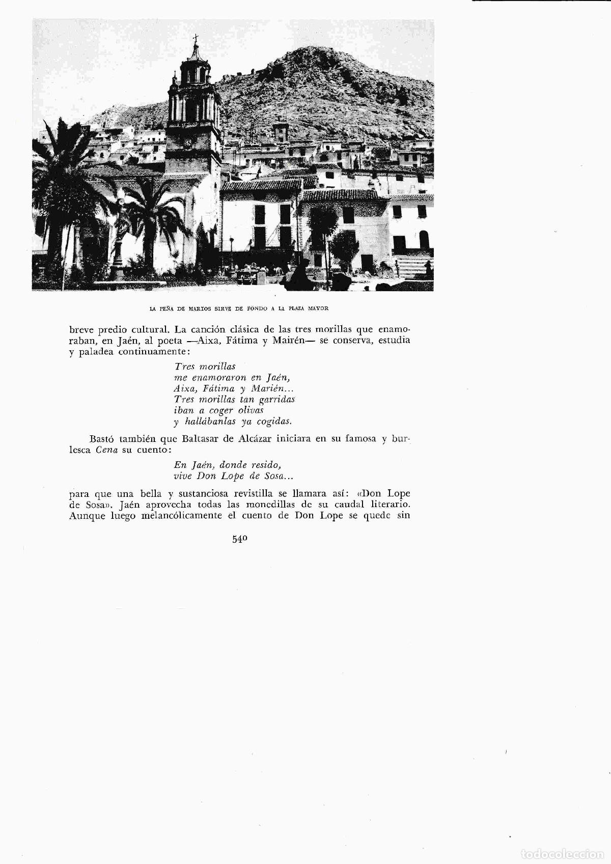Postales: LAMINA 6531: La Pe&ntilde;a de Marton como fondo de la Plaza Mayor - Jose M&ordf; Peman