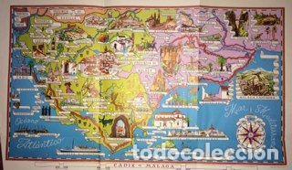 Cartoline: LAMINA 6543: Mapa Cadiz Malaga - Jose M&ordf; Peman