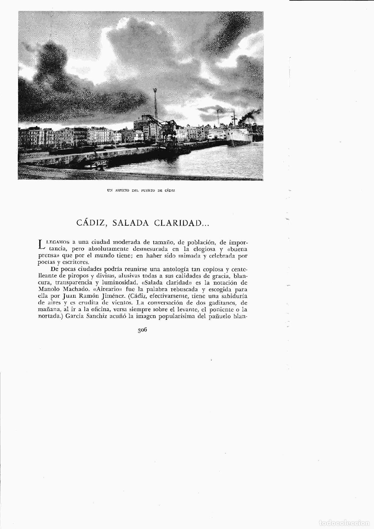 Cartoline: LAMINA 6441: Puerto de Cadiz - Jose M&ordf; Peman