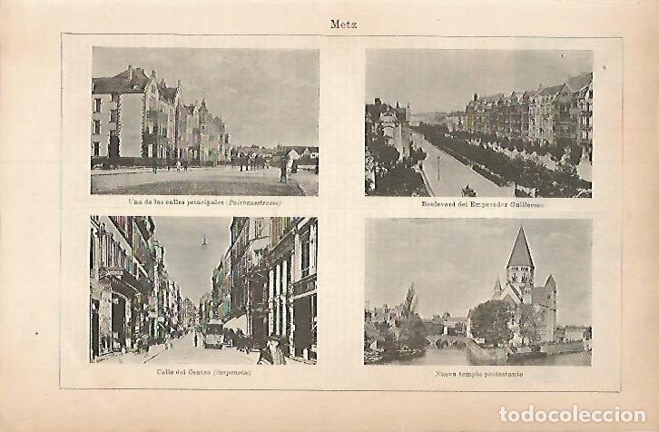 Postais: LAMINA ESPASA Alemania 17905: Calles de Metz Alemania - Varios
