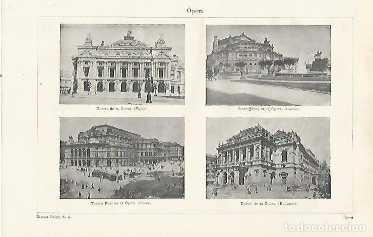 Cartoline: LAMINA ESPASA 21419: Opeera de Paris Dresde Viena y Budapest - Varios