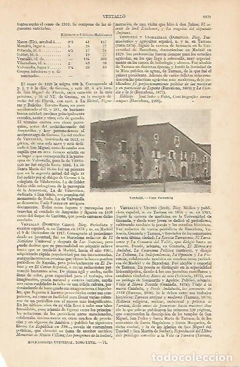 Postales: LAMINA ESPASA 6033: Casa Parramon en Ventallo Girona - Varios Autores