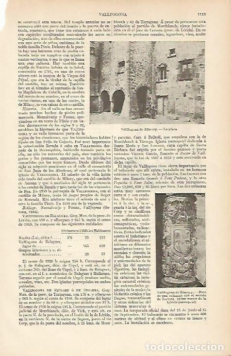 Postkarten: LAMINA ESPASA 4821: Plaza de Vallfogona de Riucorp Tarragona - Varios Autores