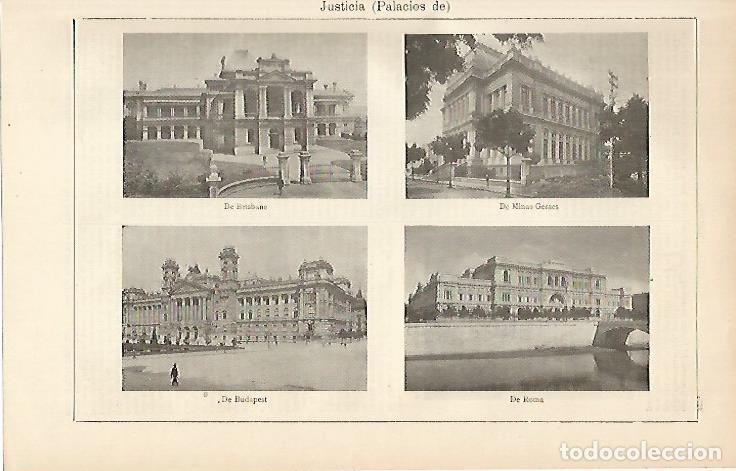 Cartoline: LAMINA ESPASA 6330: Palacio de Justicia de Brisbane Minas Geraes Budapest y Roma - Varios Autores