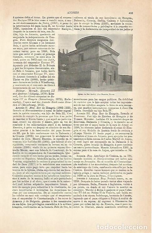 Postkarten: LAMINA ESPASA 6971: Iglesia de San Andres en Roma - Varios