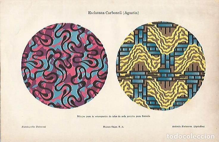 Postkarten: LAMINA ESPASA 5462: Dibujos de A. Esclasans para estampar seda - Varios Autores