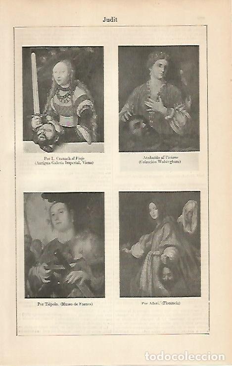 Postcards: LAMINA ESPASA 6295: Cuadros representando a Judit - Varios Autores