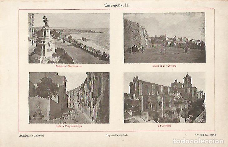 Cartoline: LAMINA ESPASA 5744: Vistas varias de Tarragona - Varios Autores