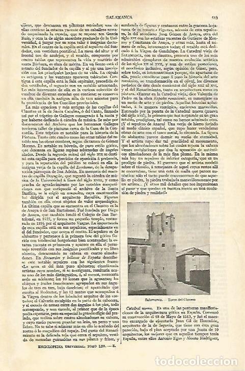Postcards: LAMINA ESPASA 18154: Torre del Clavero en Salamanca - Varios