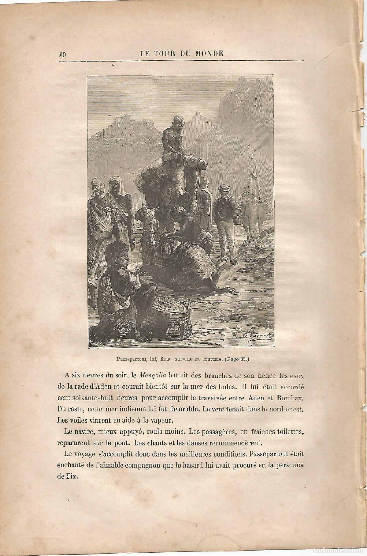 Postales: LAMINA 1205: VERNE. Passeport lui flana suivant sa costume - Jules Verne