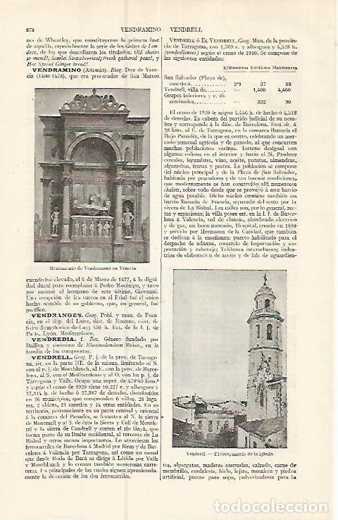 Postcards: LAMINA ESPASA 17445: Iglesia del Vendrell Tarragona - Varios