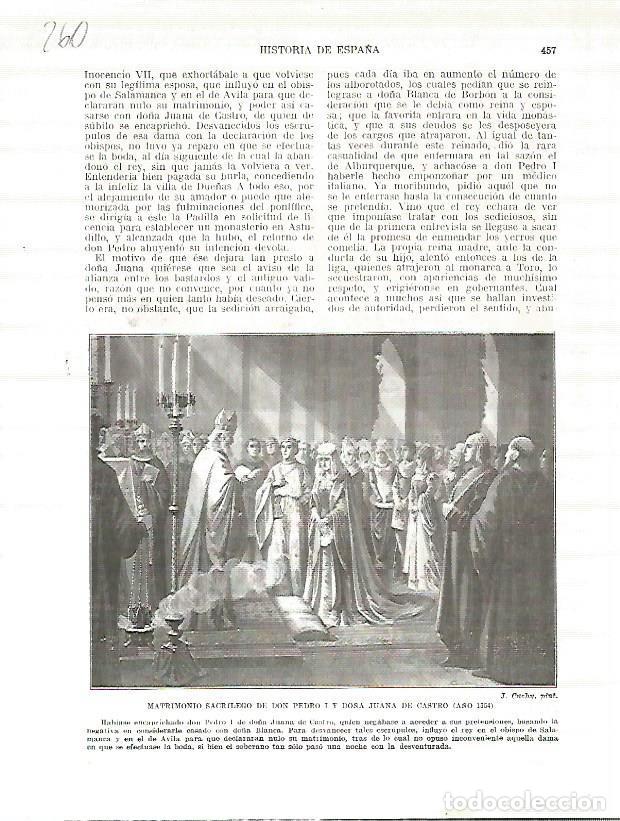 Cartoline: LAMINA 4773: Matrimonio de Pedro I y Juana de Castro - Manuel Rodriguez Codola