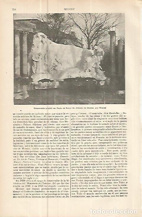 Postkarten: LAMINA ESPASA 10665: Monumento a Musset en Paris - Varios