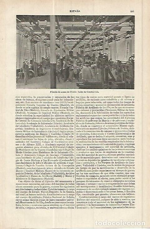 Cartoline: LAMINA ESPASA 17230: Fabrica de armas en Oviedo - Varios