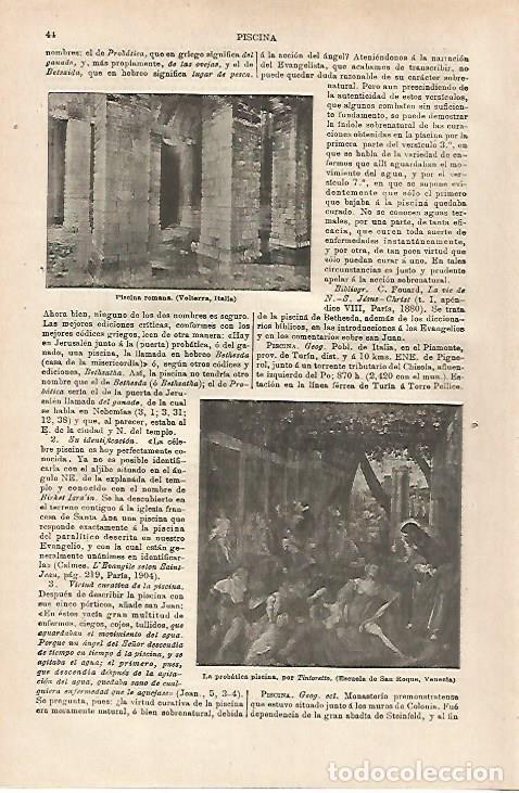 Postales: LAMINA ESPASA 27077: Piscina romana en Volterra Italia - Varios