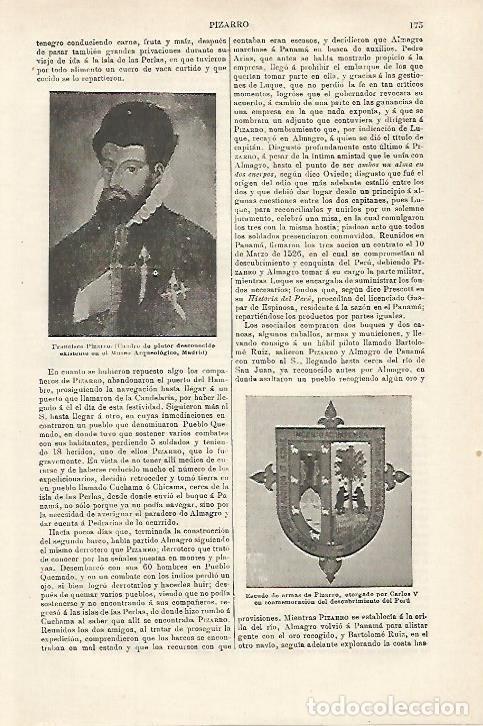 Cartes Postales: LAMINA ESPASA 27103: Francisco Pizarro - Varios