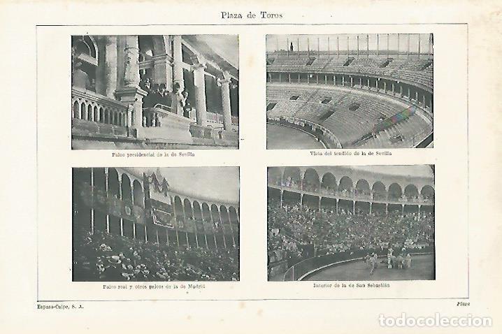 Postais: LAMINA ESPASA 27148: Plaza de toros de Sevilla San Sebastian y Madrid - Varios