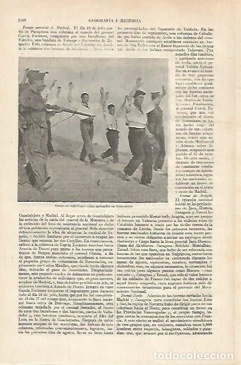 Postkarten: LAMINA ESPASA 27255: Milicianos apresados en Somosierra - Varios